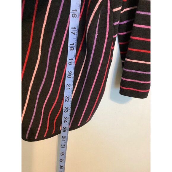 World Republic Clothing Co. Multicolor Striped Silk Viscose Retro Top Women's L - Picture 3 of 7